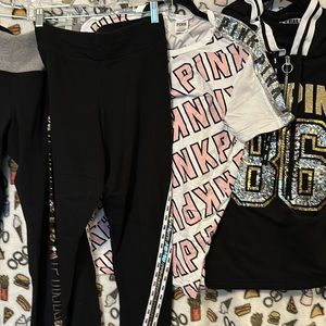 Four separate pieces of Pink brand wear